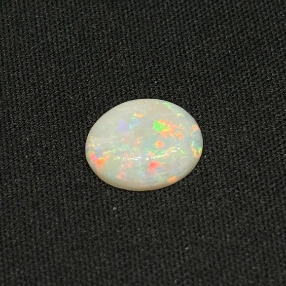Dark Medium Dome Mintabie Opal With Color Spectrum Pattern - Picture 5 of 7